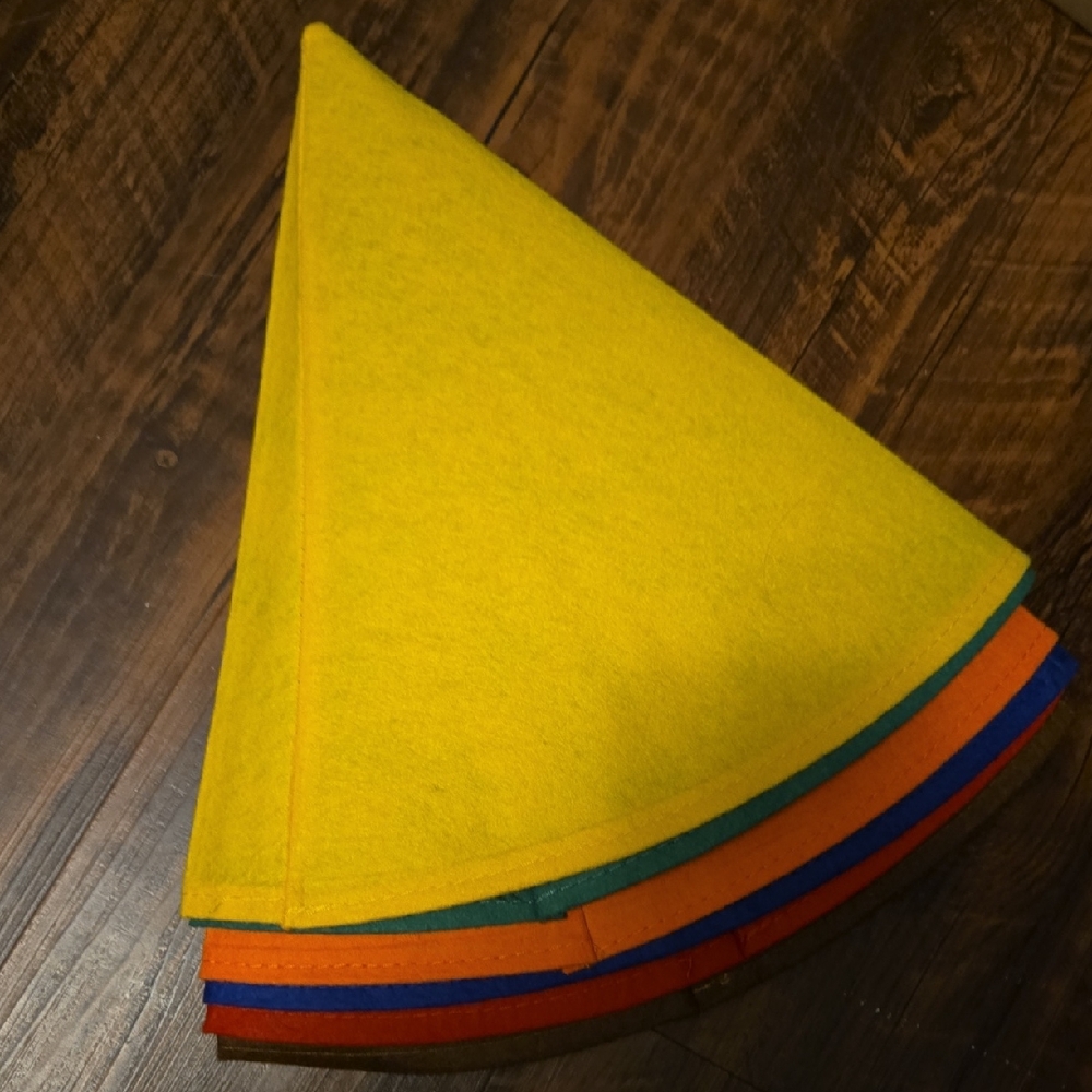 Colorful Felt Gnome/Wizard Hats- Set Of 6